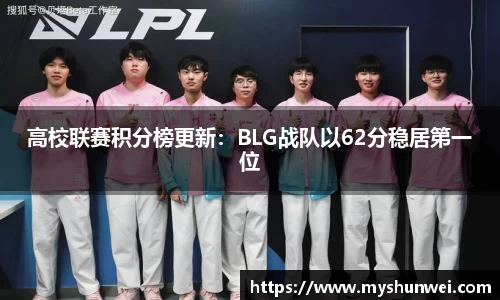 高校联赛积分榜更新：BLG战队以62分稳居第一位